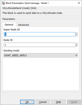 VILLASnode Send Block Mask